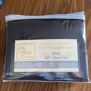 1500 thread count. King. 6pc sheet set